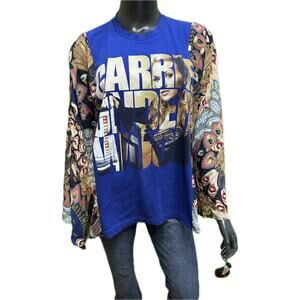Carrie Underwood Graphic Top Boho Bell Sleeve Concert upcycled custom Tee
